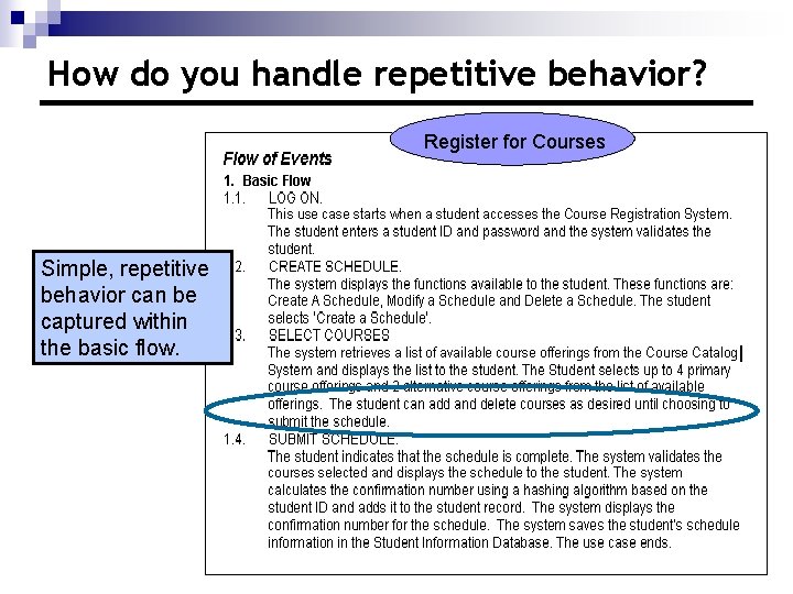 How do you handle repetitive behavior? Register for Courses Simple, repetitive behavior can be