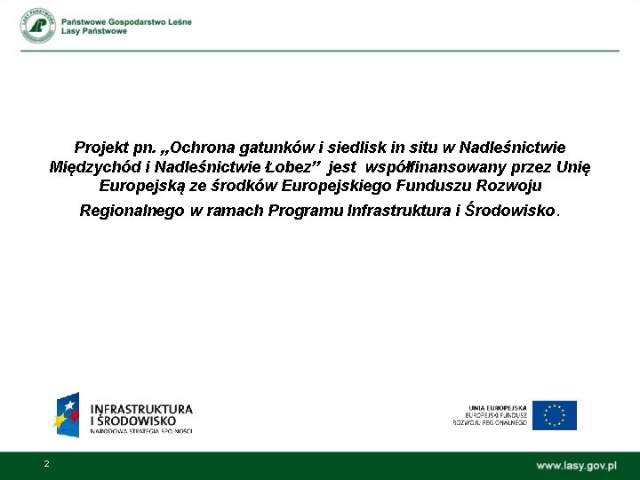 Projekt pn. „Ochrona gatunków i siedlisk in situ w Nadleśnictwie Międzychód i Nadleśnictwie Łobez”