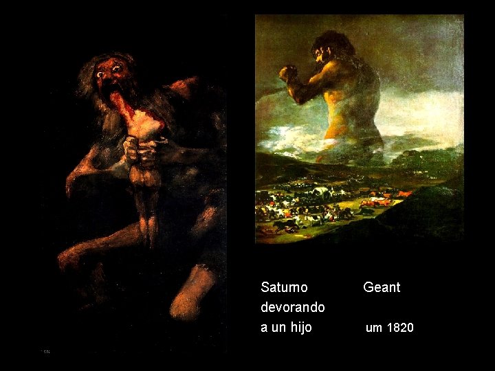 Saturno devorando a un hijo Geant um 1820 