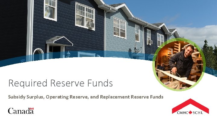 Required Reserve Funds Subsidy Surplus, Operating Reserve, and Replacement Reserve Funds CANADA MORTGAGE AND