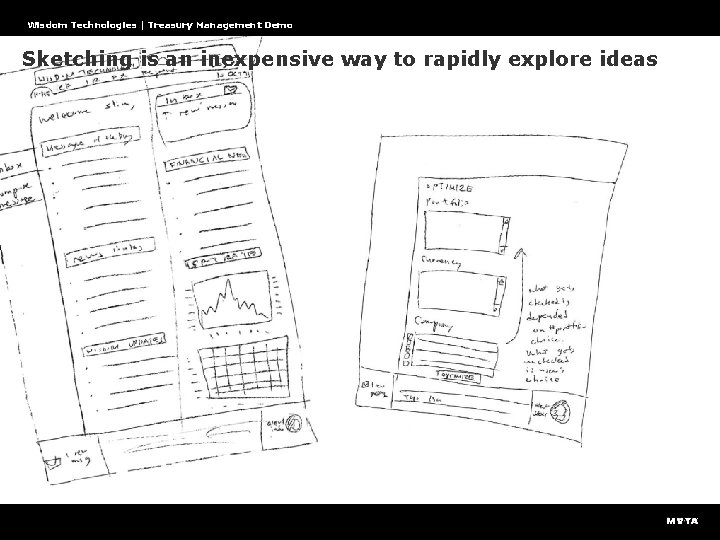 Wisdom Technologies | Treasury Management Demo Sketching is an inexpensive way to rapidly explore