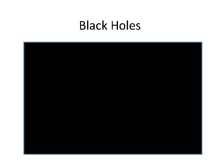 Black Holes 