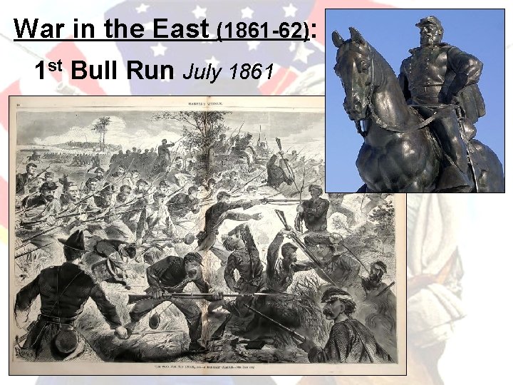 War in the East (1861 -62): 1 st Bull Run July 1861 