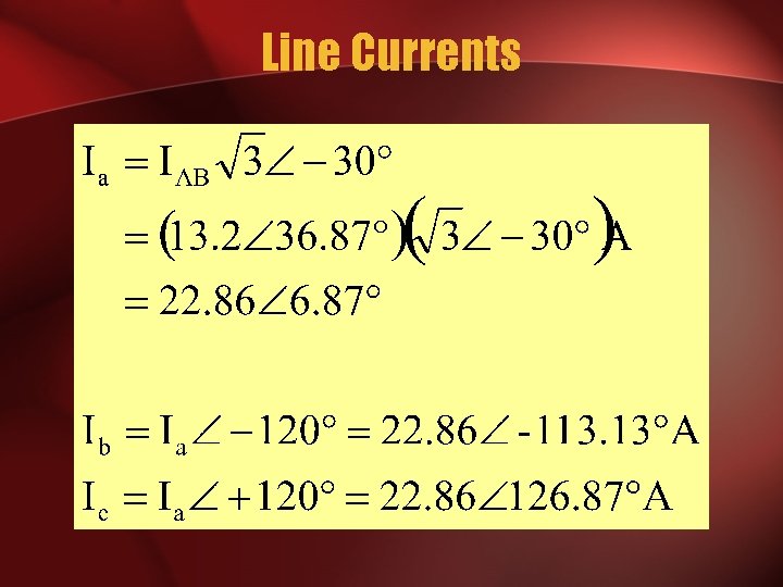 Line Currents 