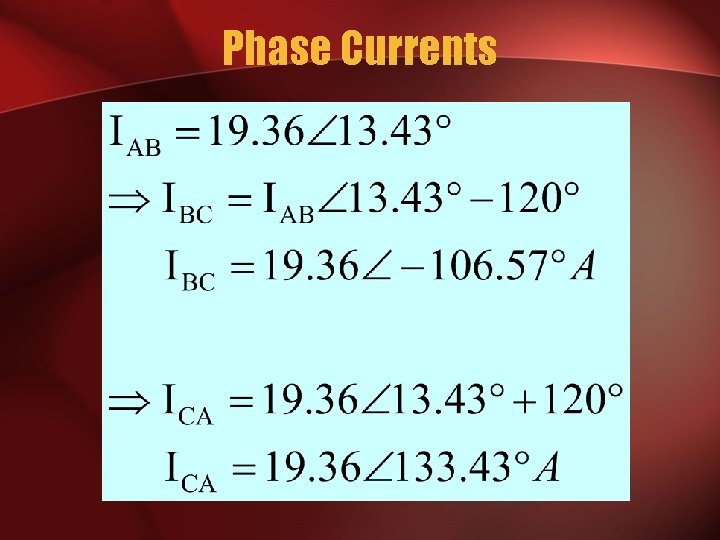 Phase Currents 