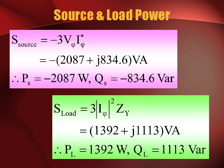 Source & Load Power 