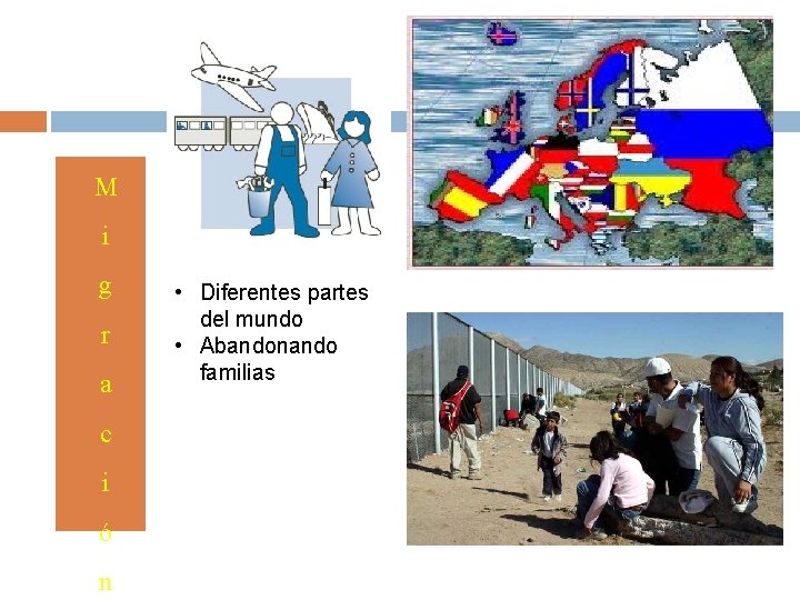 M i g r a c i ó n • Diferentes partes del mundo