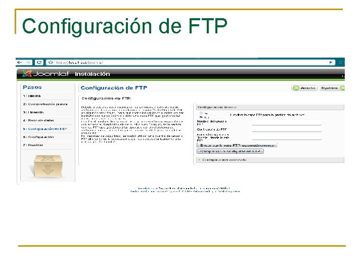 Configuración de FTP 