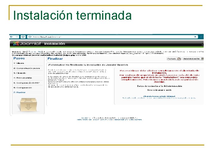 Instalación terminada 