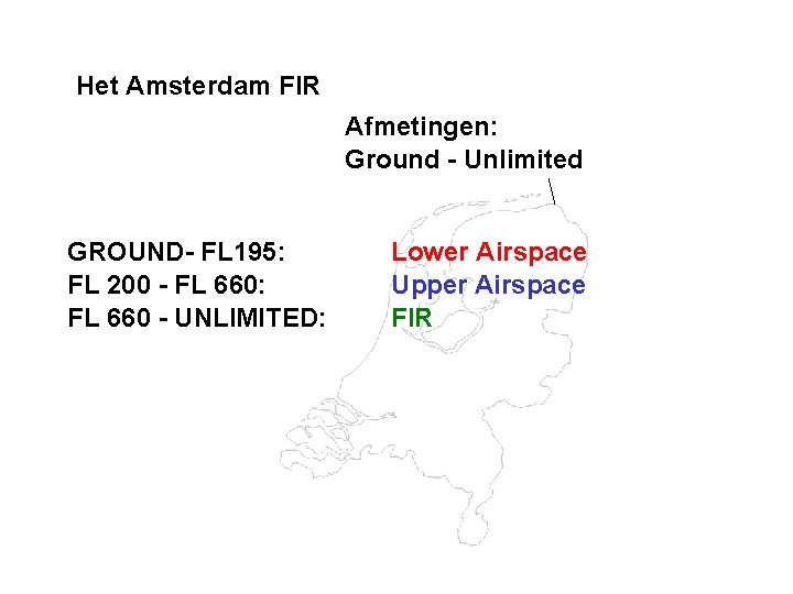 Het Amsterdam FIR Afmetingen: Ground - Unlimited GROUND- FL 195: FL 200 - FL Het Amsterdam FIR Afmetingen: Ground - Unlimited GROUND- FL 195: FL 200 - FL
