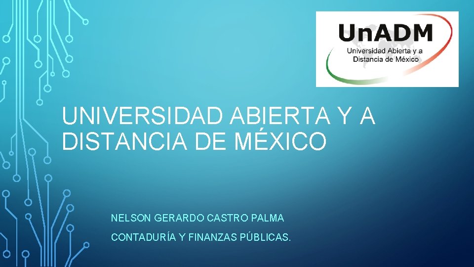 UNIVERSIDAD ABIERTA Y A DISTANCIA DE MXICO NELSON