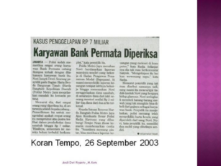 Andi Dwi Riyanto, M. Kom 