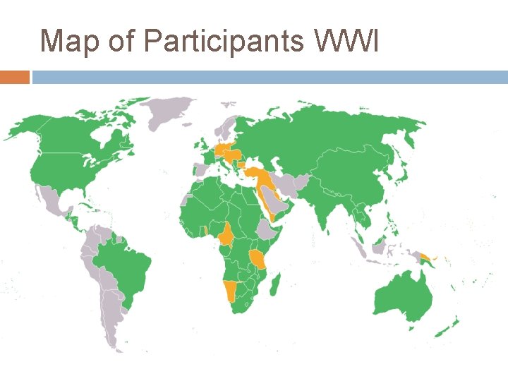 Map of Participants WWI 