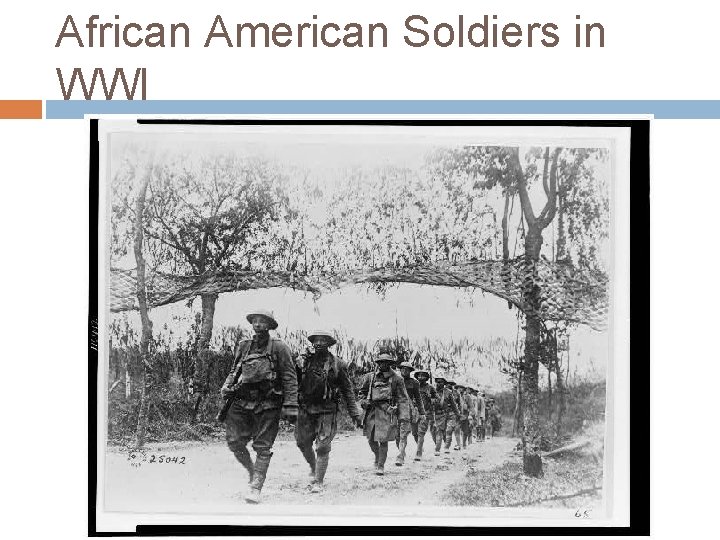 African American Soldiers in WWI 