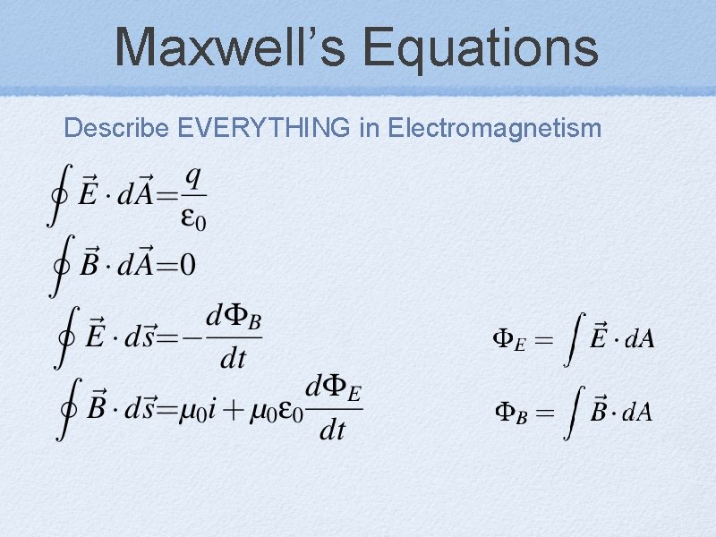 Maxwell’s Equations Describe EVERYTHING in Electromagnetism 