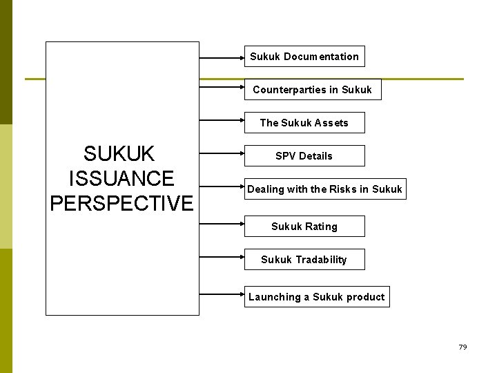 Sukuk Documentation Counterparties in Sukuk The Sukuk Assets SUKUK ISSUANCE PERSPECTIVE SPV Details Dealing