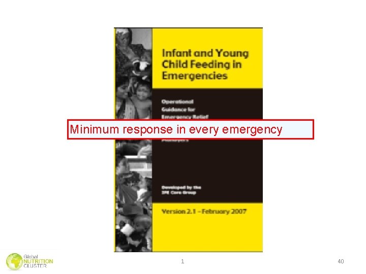 Minimum response in every emergency 1 40 Minimum response in every emergency 1 40