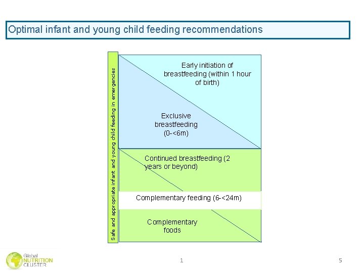 Safe and appropriate infant and young child feeding in emergencies Optimal infant and young Safe and appropriate infant and young child feeding in emergencies Optimal infant and young