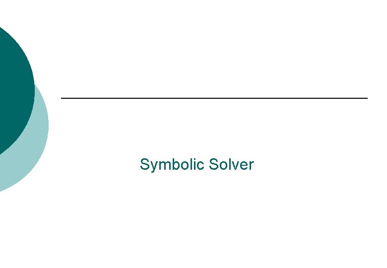Symbolic Solver 