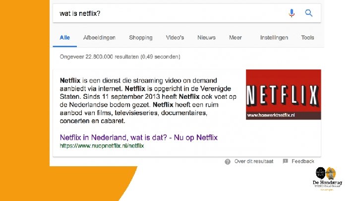 Misschien toont Google zelfs wel een featured snippet. Deze featured snippets passen in veel