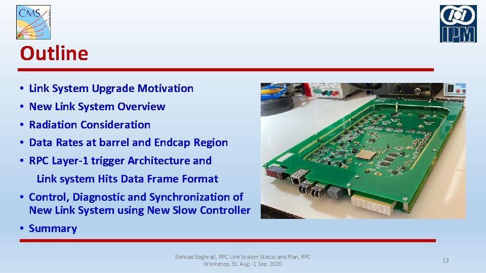 Outline Link System Upgrade Motivation New Link System Overview Radiation Consideration Data Rates at