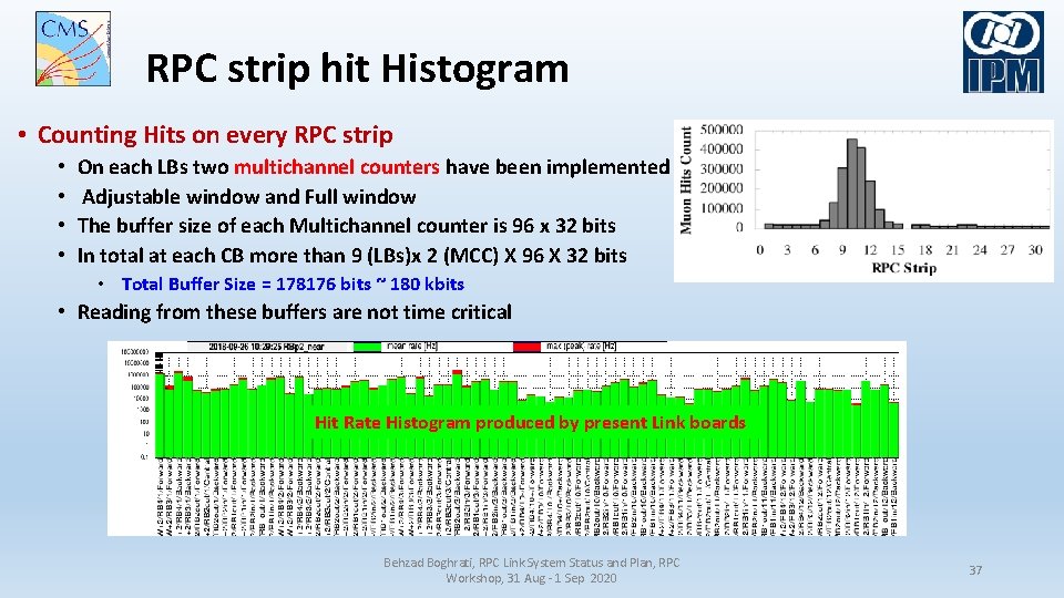 RPC strip hit Histogram • Counting Hits on every RPC strip • • On