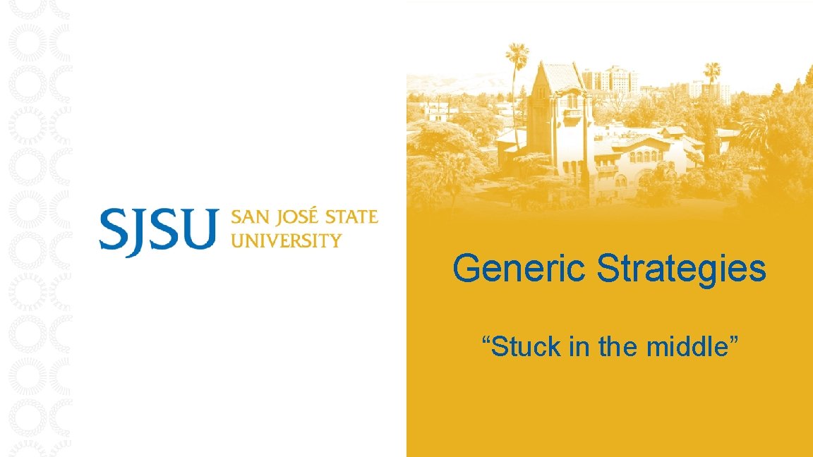 Generic Strategies “Stuck in the middle” Simon A. Rodan, Ph. D 