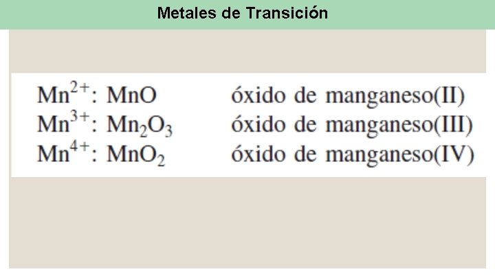 Metales de Transición 