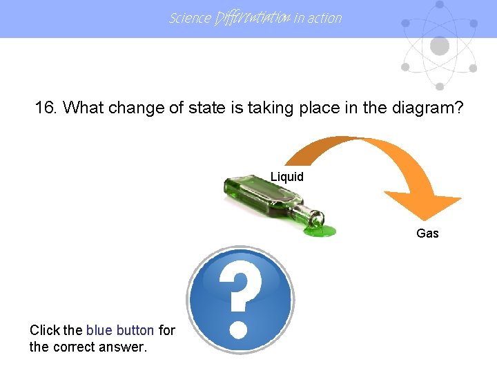 Science Differentiation in action 16. What change of state is taking place in the