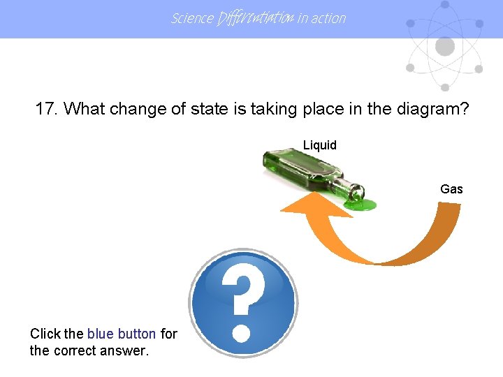 Science Differentiation in action 17. What change of state is taking place in the