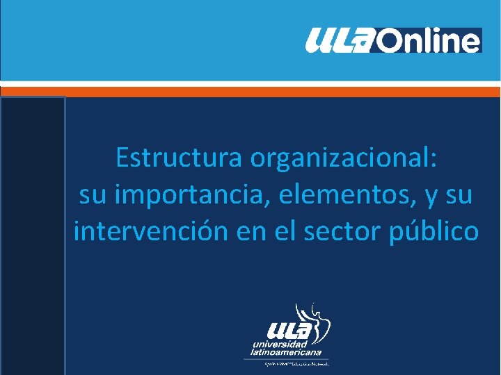 Estructura organizacional: su importancia, elementos, y su intervención en el sector público 