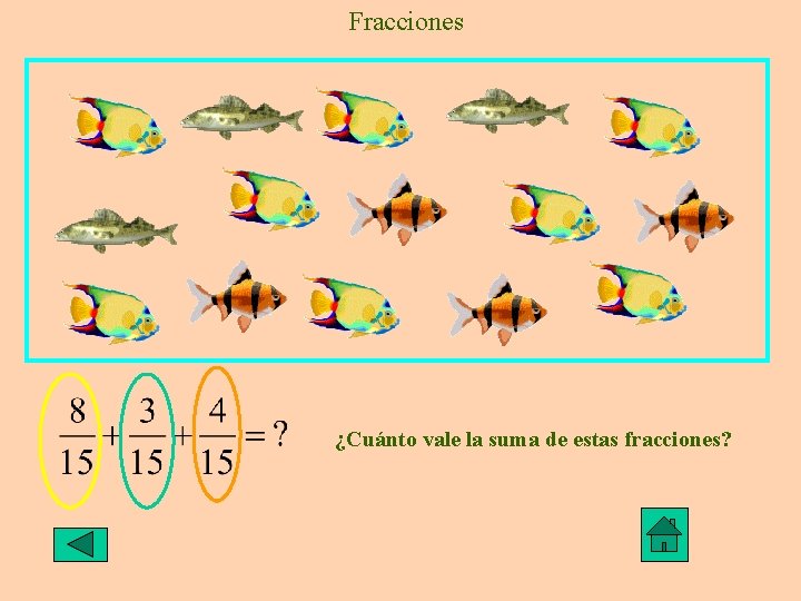 Fracciones ¿Cuánto vale la suma de estas fracciones? 