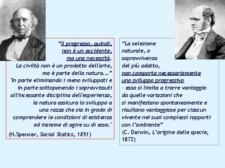 “Il progresso, quindi, non è un accidente, ma una necessità. La civiltà non è
