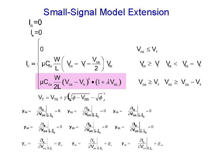 Small-Signal Model Extension Small-Signal Model Extension