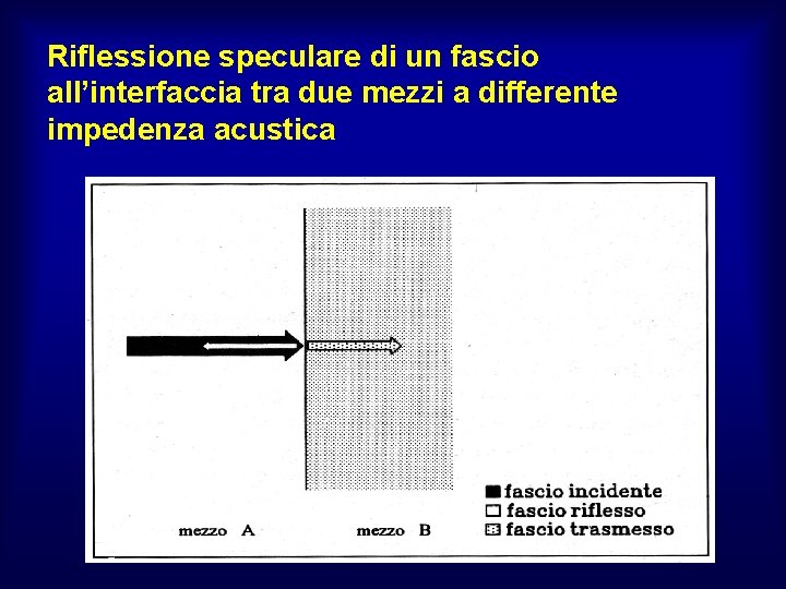 Riflessione speculare di un fascio all’interfaccia tra due mezzi a differente impedenza acustica 