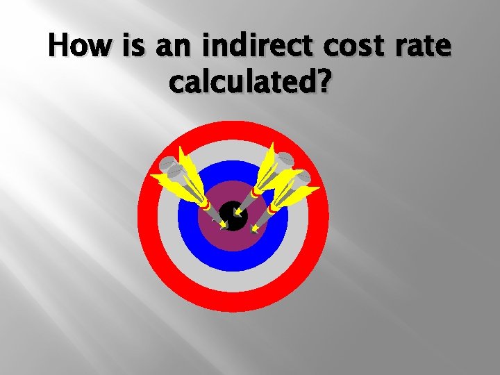 How is an indirect cost rate calculated? 