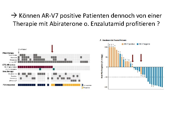  Können AR-V 7 positive Patienten dennoch von einer Therapie mit Abiraterone o. Enzalutamid