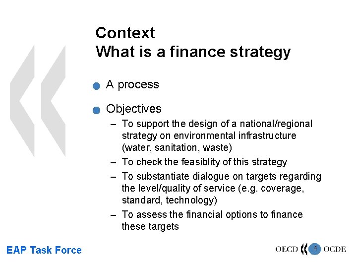 Context What is a finance strategy n A process n Objectives – To support
