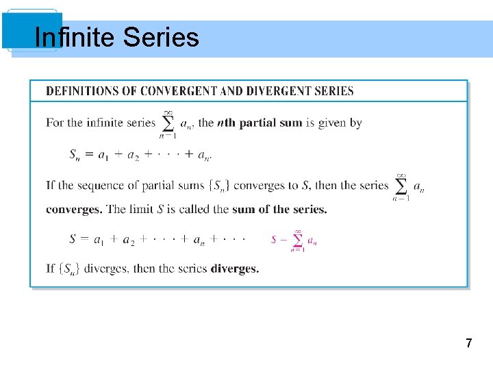 Infinite Series 7 