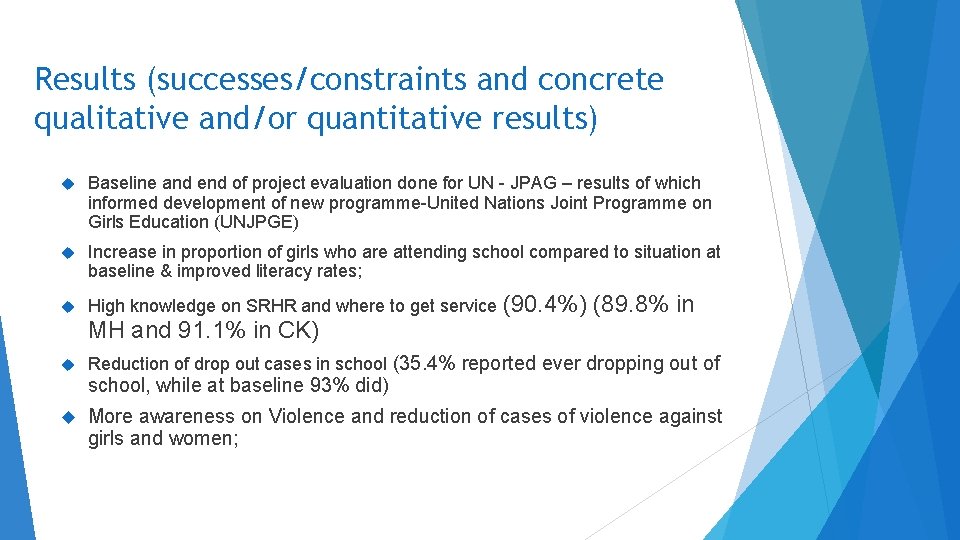 baseline data in education examples & how they help -... Improving access and quality of education for girls