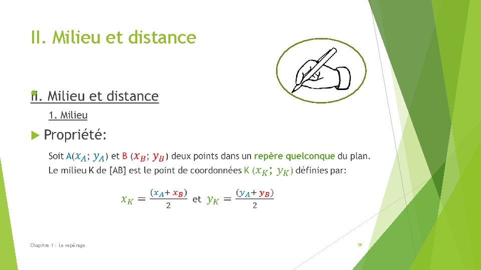 II. Milieu et distance Chapitre 1 : Le repérage 19 