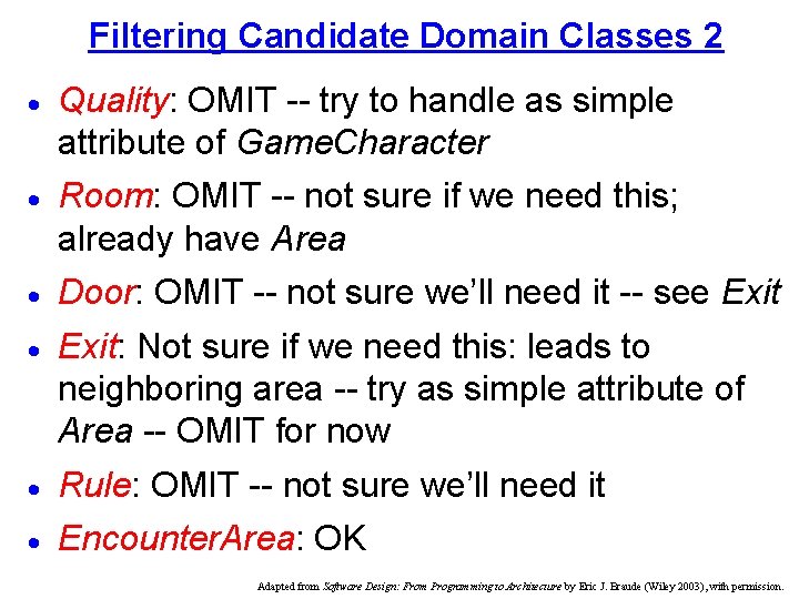 Filtering Candidate Domain Classes 2 · Quality: OMIT -- try to handle as simple