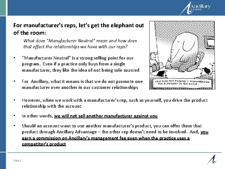 For manufacturer’s reps, let’s get the elephant out of the room: What does “Manufacturer