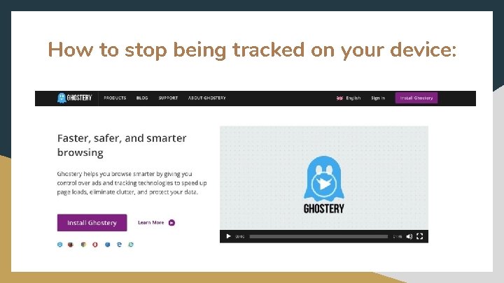 How to stop being tracked on your device: Ghostery 