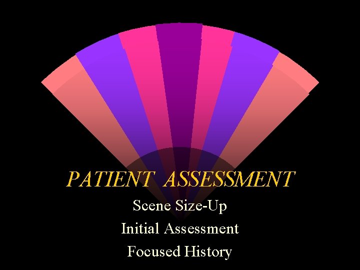 PATIENT ASSESSMENT Scene Size-Up Initial Assessment Focused History 