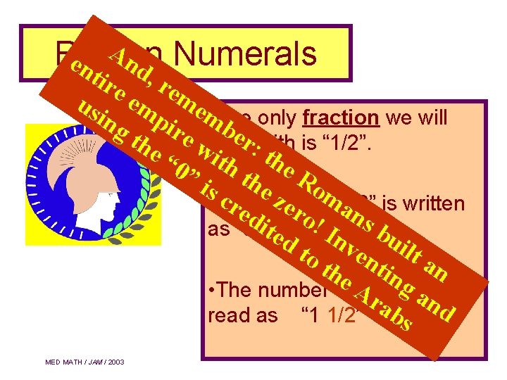 A Roman en nd Numerals t ire , re us em mem ing pi