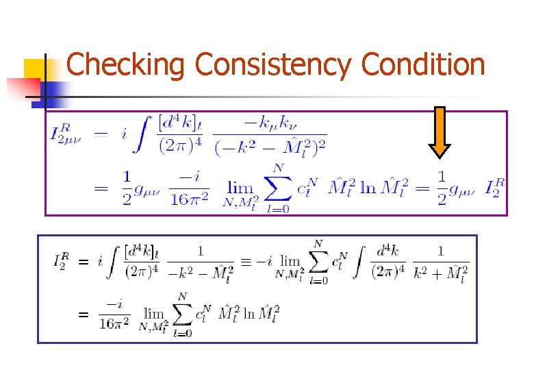 Checking Consistency Condition 