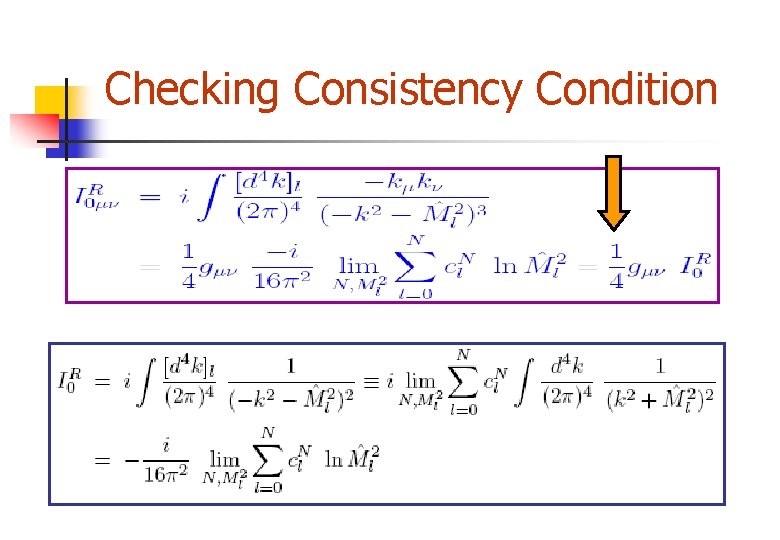 Checking Consistency Condition 