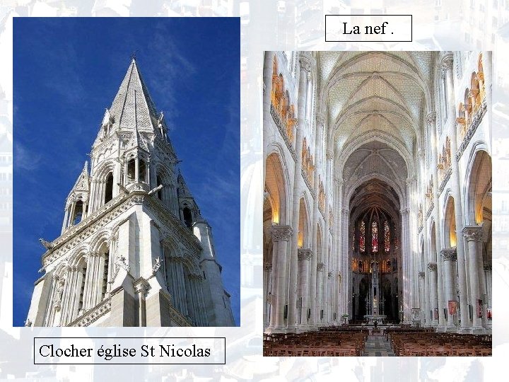 La nef. Clocher église St Nicolas 