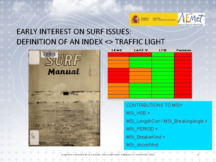 EARLY INTEREST ON SURF ISSUES: DEFINITION OF AN INDEX <> TRAFFIC LIGHT CONTRIBUTIONS TO
